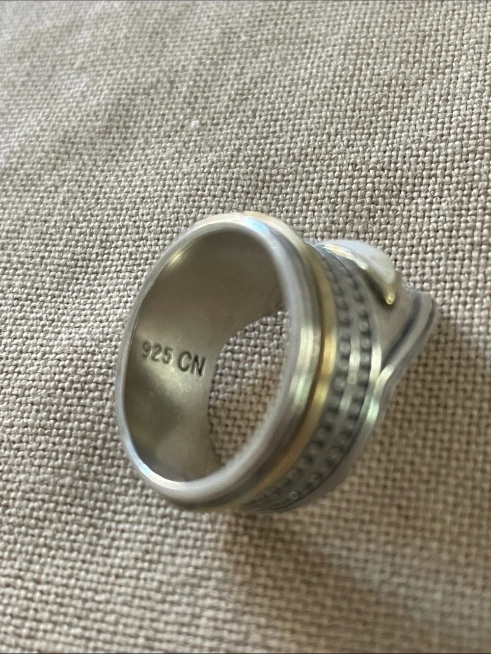 Silpada sterling brass, howlite ring - Picture 5 of 6